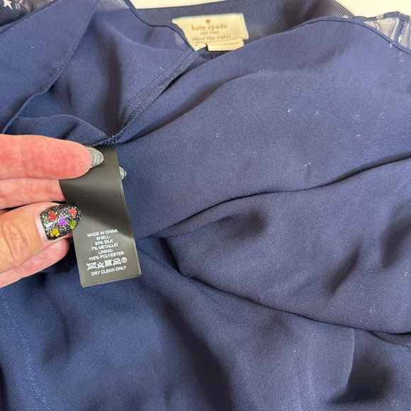 Kate Spade Night Sky lurex dot skirt rich navy - Picture 12 of 15